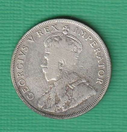 1924 Silver South Africa Florin.