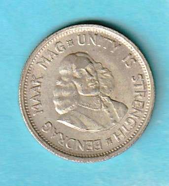 1964 South Africa Silver ten cent. As per scan.