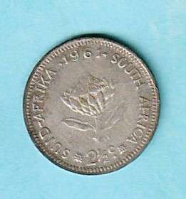 1961 South Africa Silver Two and a Half Cent. As per scan.