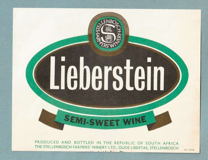 3 x Vintage  Bottle Labels. Stellenbosch White grape Juice, Lieberstein, Worester Hock.