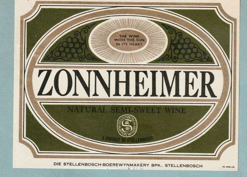 3 x Vintage Wine Bottle Labels. Stellenbosch Winery, Oude Libertas Port, Zonnheimer, Ship White Port