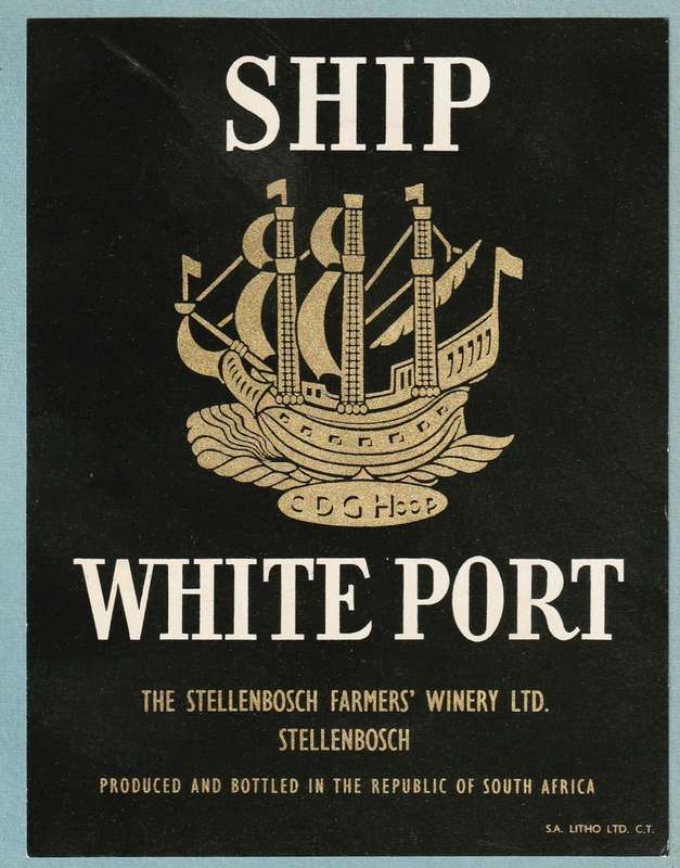 3 x Vintage Wine Bottle Labels. Stellenbosch Winery, Oude Libertas Port, Zonnheimer, Ship White Port