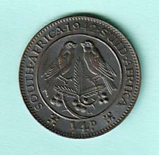 1942 South Africa Union Bronze Farthing. As per scan.
