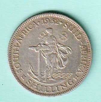 1932 South Africa Union Silver One Shilling. As per scan.