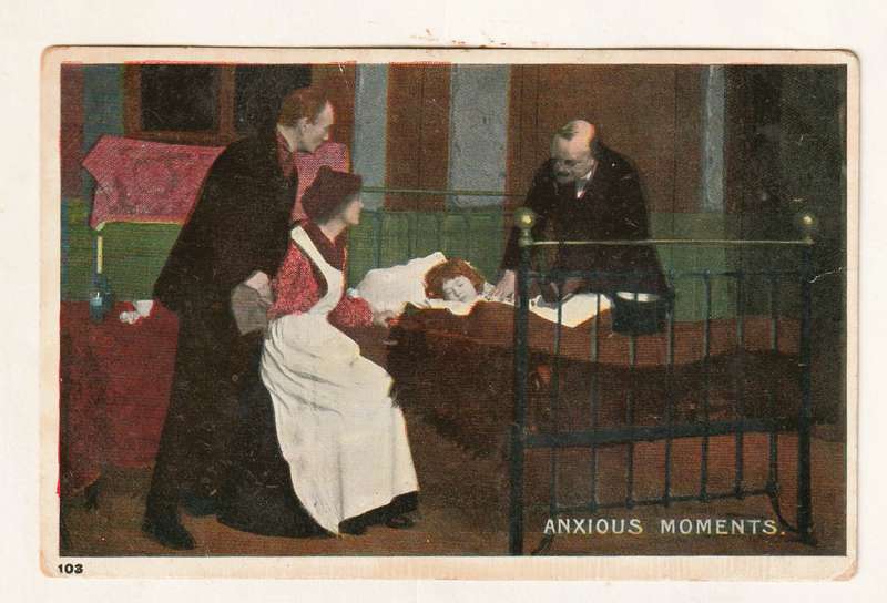 1916 Anxious Momenst photo postcard. Used
