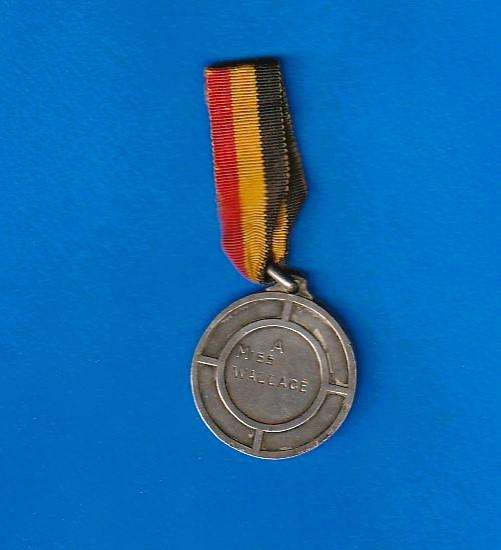 WW1 Silver Nursing Medal Awarded to Miss Wallace.