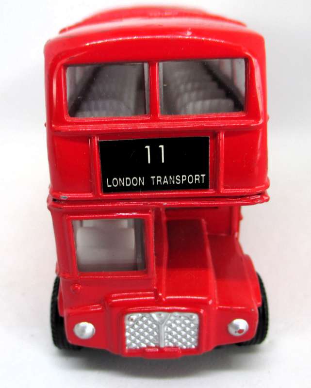 London Double Decker Bus no.11 Diecast Red - We Go Everywhere 1:70 Scale.