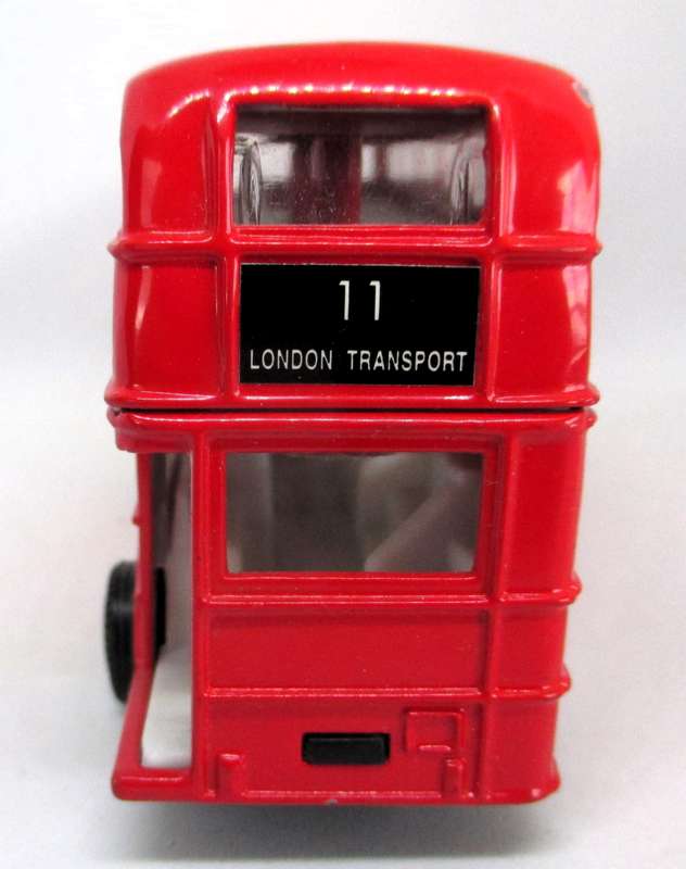 London Double Decker Bus no.11 Diecast Red - We Go Everywhere 1:70 Scale.