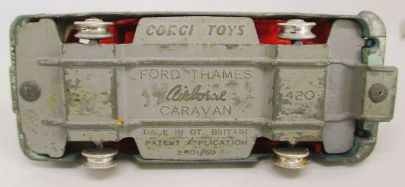 1962 Vintage Corgi 420 Ford Thames Airborne Caravan in Dinky 1.43 scale Diecast
