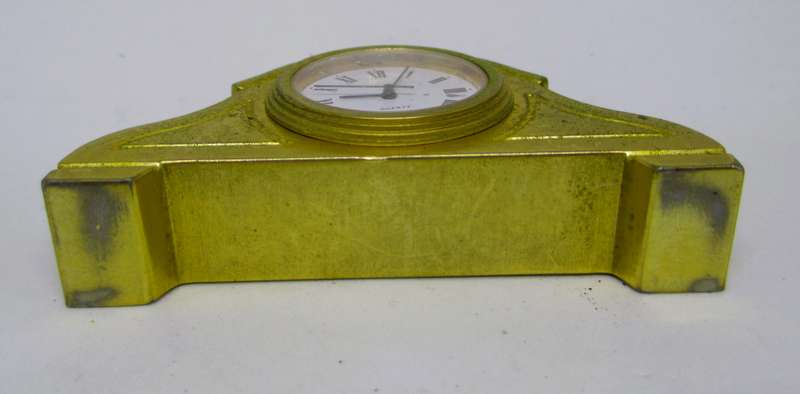 Vintage Small China airlines promotion desk clock, brass. Quartz, 70x40mm