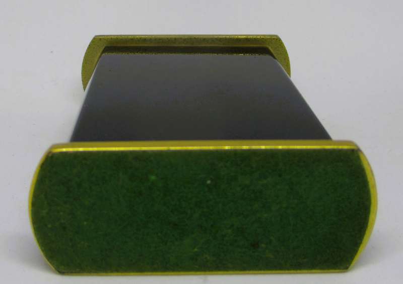 Vintage Miniature Stylish Black and Brass Desk Clock, Quartz. 85x55mm