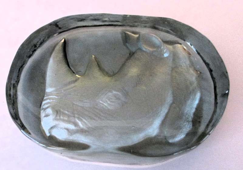 Set of Big Five Heavy Glass Paper weights, in box. Total weight 1770g.