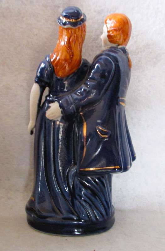 SALE R25 -Victorian Couple, Porcelain. No Markings 165mm high.