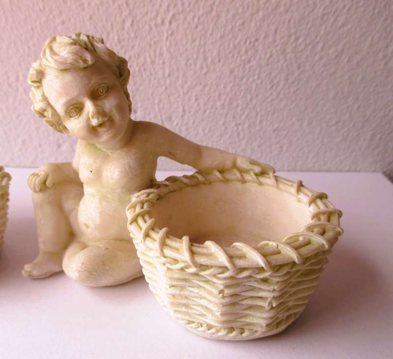 Two Vintage small candle holders,  baby Angels. As per photo.