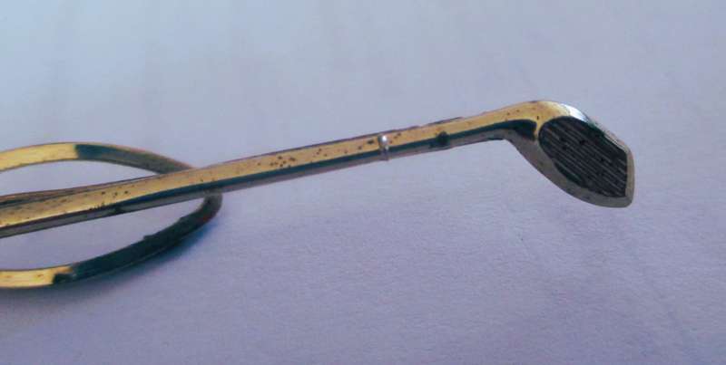 Vintage Stratton Imitation Tie Clip GOLF CLUB Silver Tone 70mm