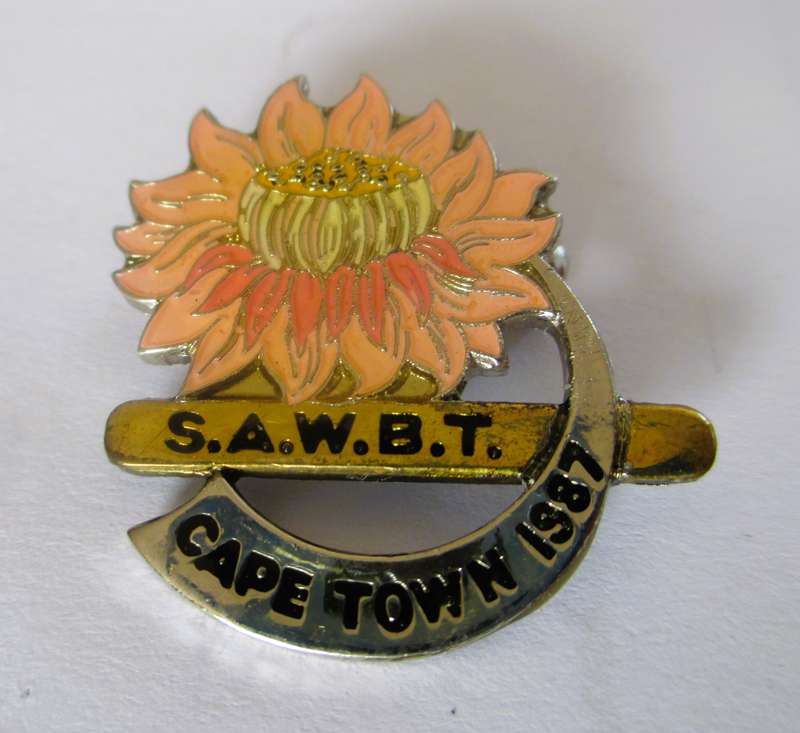 Vintage SAWBT Cape Town 1987 Badge