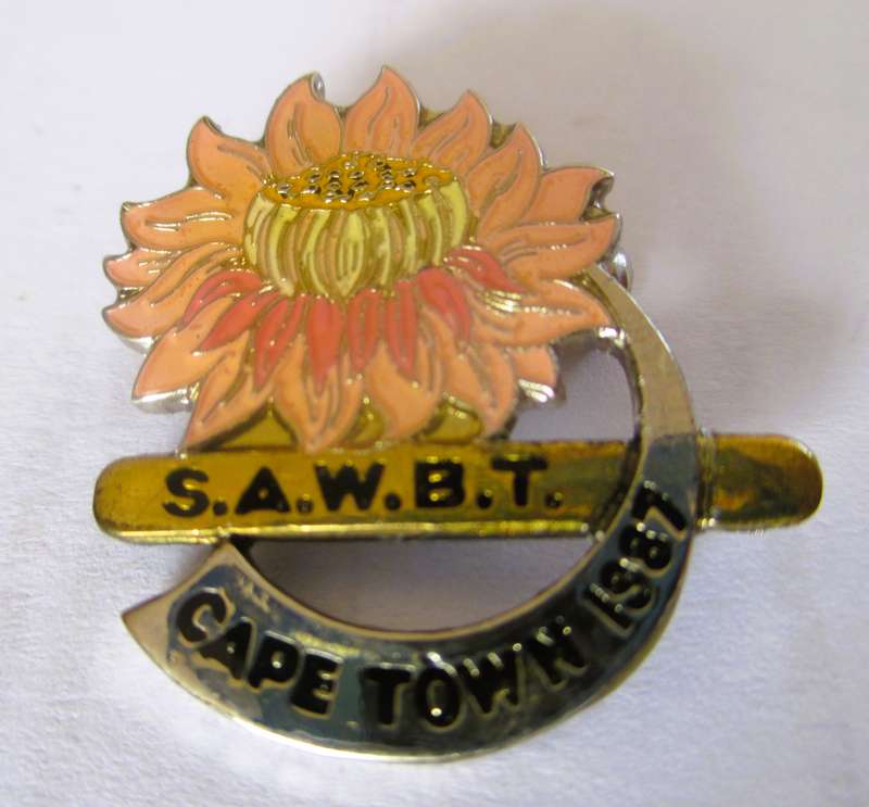 Vintage SAWBT Cape Town 1987 Badge