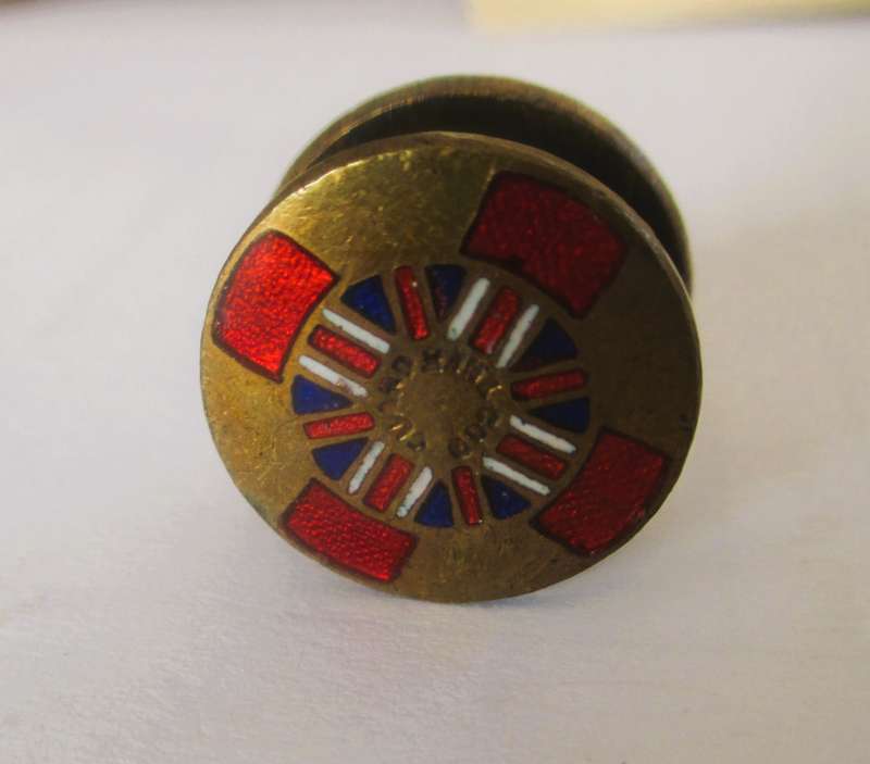 WW1 Canadian CEF Legion Of Frontiersmen Veterans Enamel Button Hole Badge