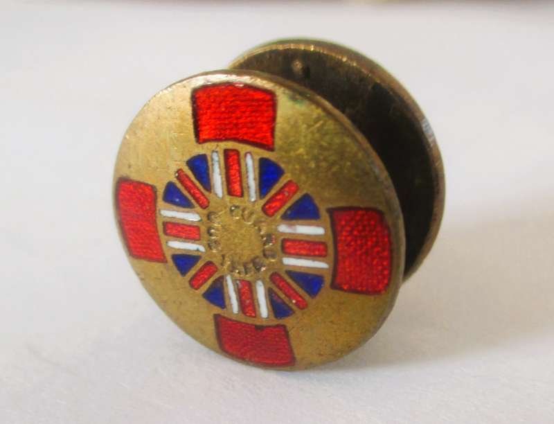 WW1 Canadian CEF Legion Of Frontiersmen Veterans Enamel Button Hole Badge
