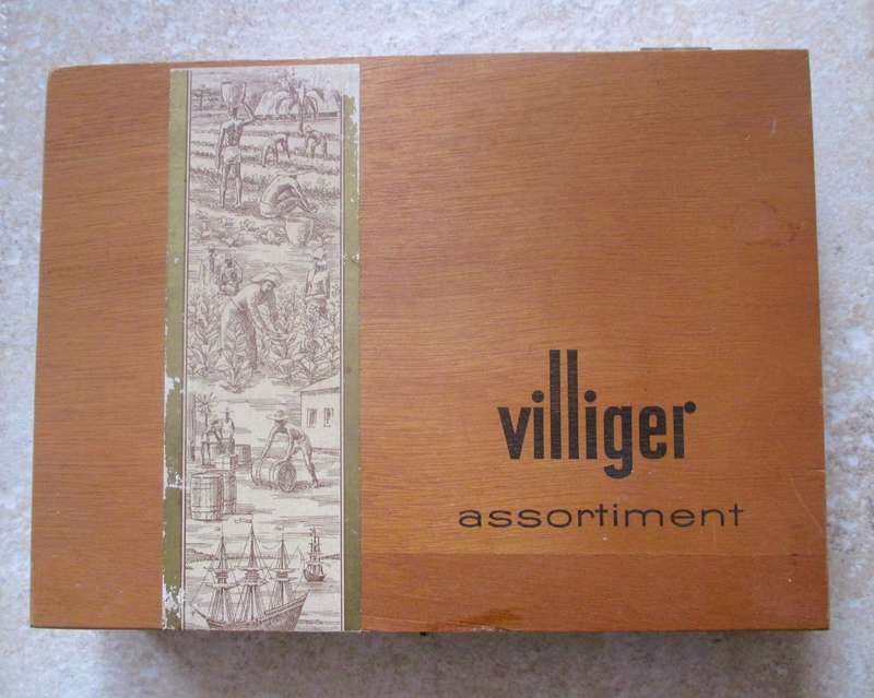 TWO Vintage Large Villiger Cigar Box... Made in Switzerland. Villiger Sons Ltd. 260 x 190mm