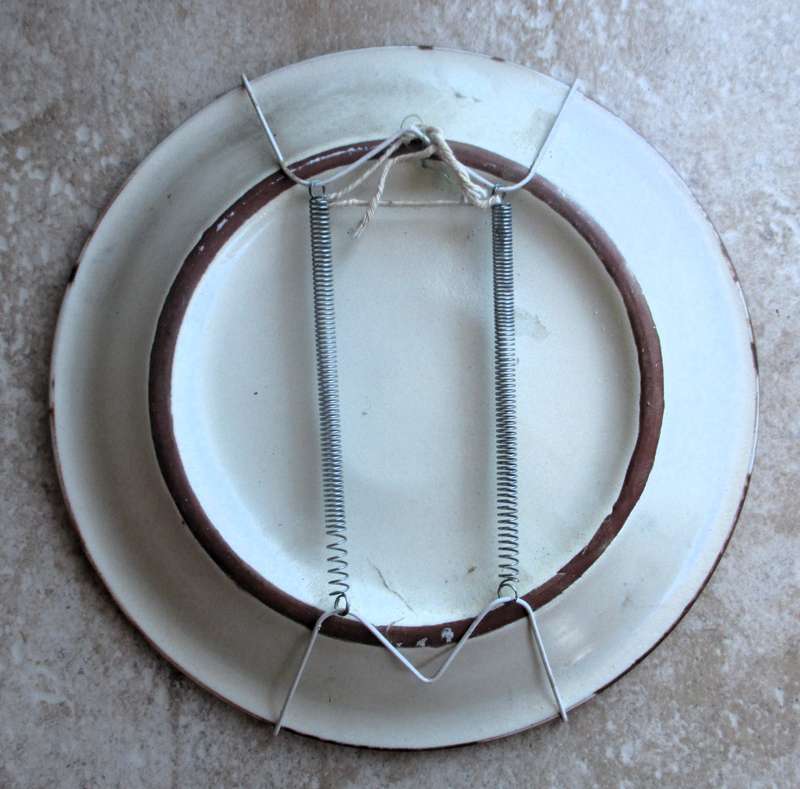 Creative Ceramic Hand painted Wall hanging plates, no markings. 250mm diameter.