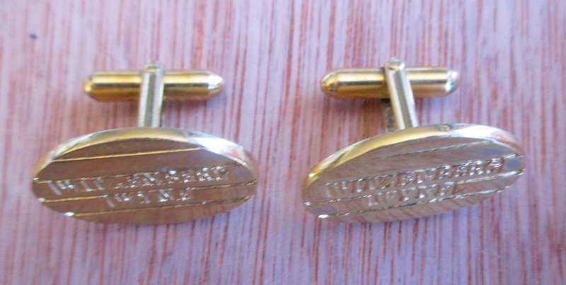 Vintage Gold color Witzenberg Wyne Cufflinks.