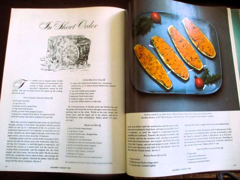 Vintage Gourmet Magazine,  Aug 1984, Nov 1980  As per photo.