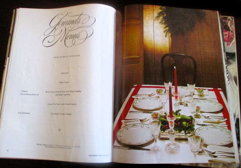 Vintage Gourmet Magazine,  Dec 1972, October 1980  As per photo.