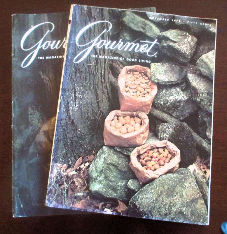 Vintage Gourmet Magazine, Nov 1972 and Aug 1973  As per photo.