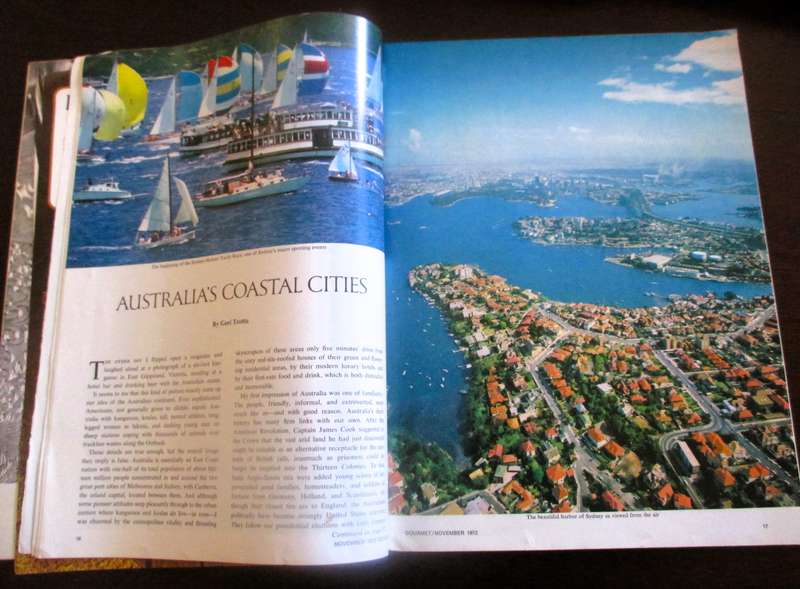 Vintage Gourmet Magazine, Nov 1972 and Aug 1973  As per photo.