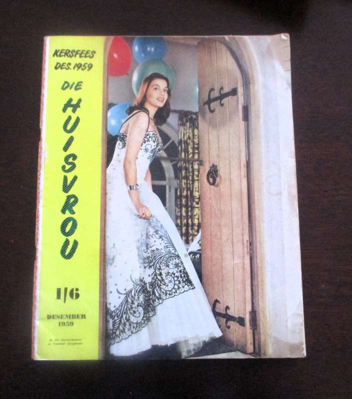 Vintage Kersfees Desember 1959 Die Huisvrou 90p As per photo.