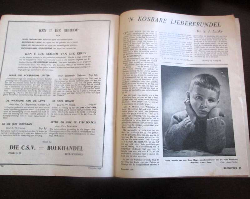 Vintage Kersfees Desember 1959 Die Huisvrou 90p As per photo.