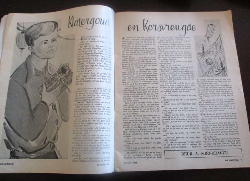 Vintage Kersfees Desember 1959 Die Huisvrou 90p As per photo.