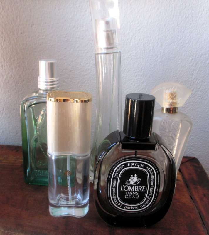 Lot of five Perfume Bottles