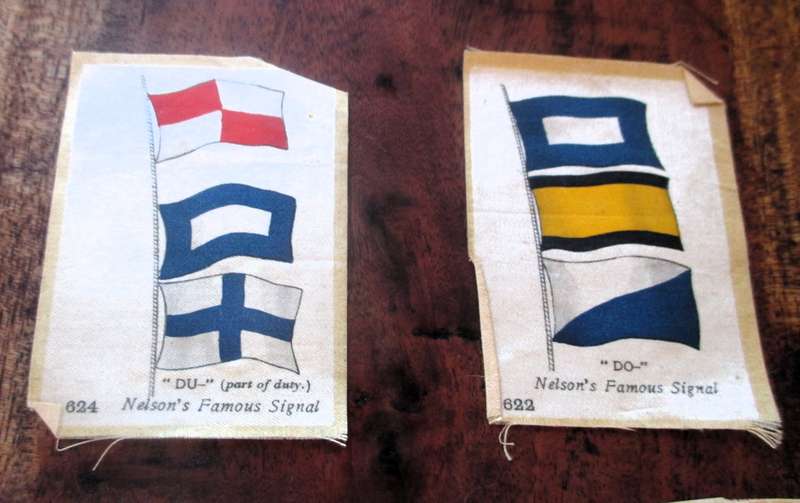 Lot of 4 Antique Silk BDV Cigarette Card Flags