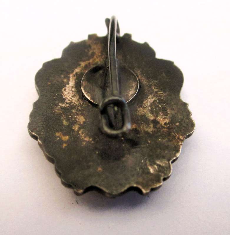 VINTAGE SILVER ENAMEL KOBLENZ GERMANY SHIELD brooch/pin