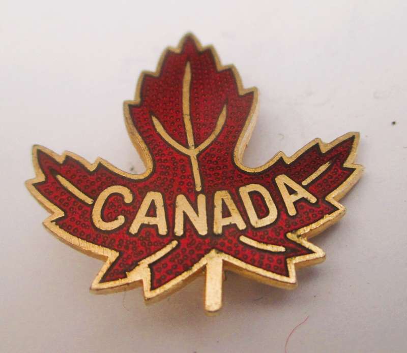 Vintage Red Maple Leaf Canada Lapel Pin