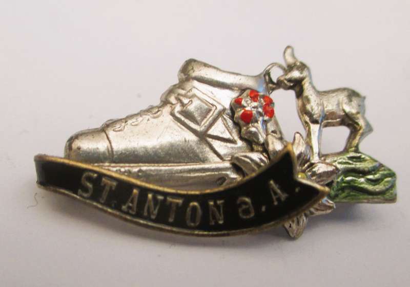 1960's ST ANTON am ARLBERG Tyrol Vintage Ski Badge