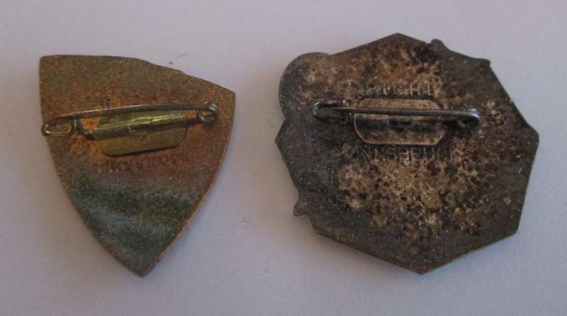 Lot of 2 Alpine SKI Austria Tyrol 1950-60 enamel badges