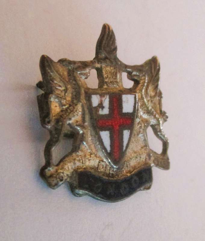 Vintage Souvenir City Flag Country Coat Of Arms London Travel Badge