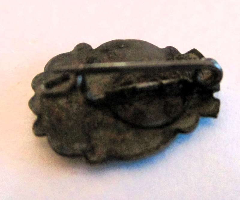 Vintage Antwerp Antwerpen Coat of Arms Silver Enameled Badge