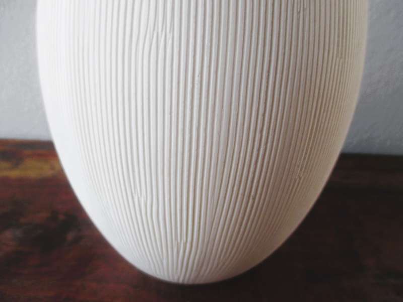 Ceramic Stripped Table Bud Vase, 200mm high