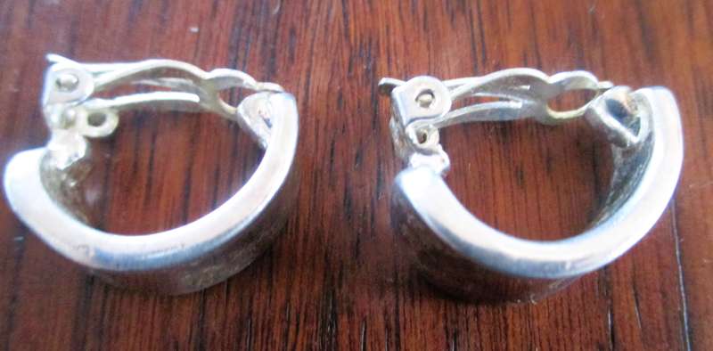 Silver color clip on Earrings.