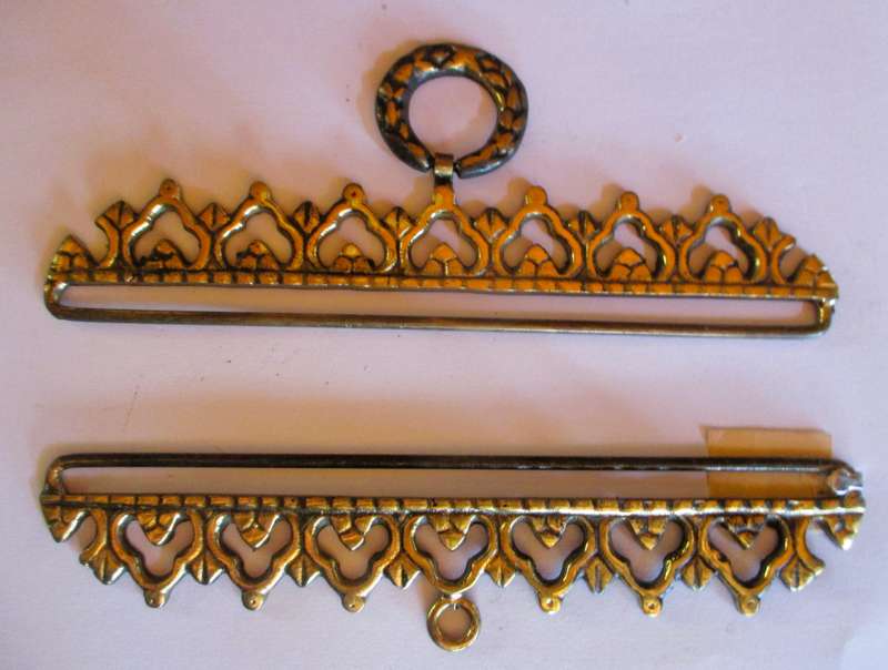 Vintage Bell Pull Brass Hanger , Needlework Hanger 16cm