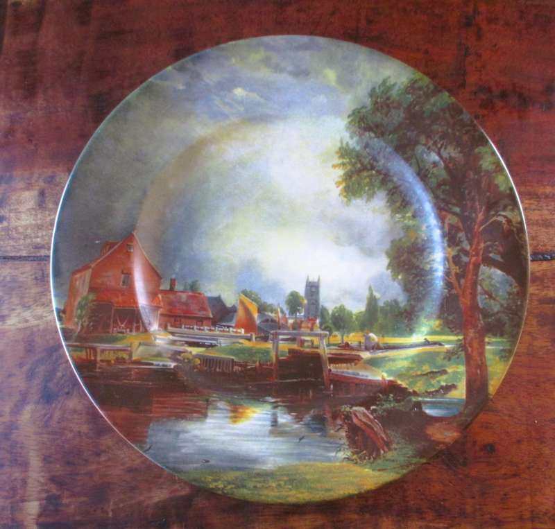 Vintage `Dedham Mill` by John Constable, A Fenton China Company Decorative Wall Plate 260mm