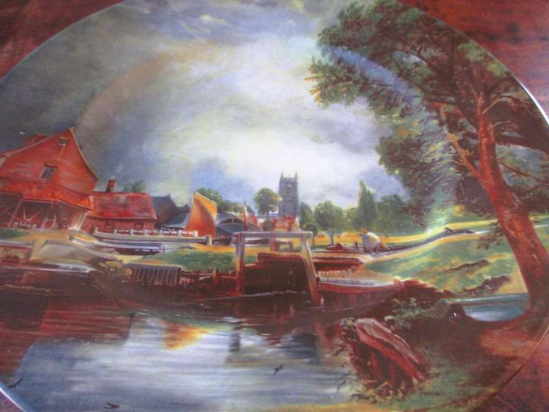 Vintage `Dedham Mill` by John Constable, A Fenton China Company Decorative Wall Plate 260mm