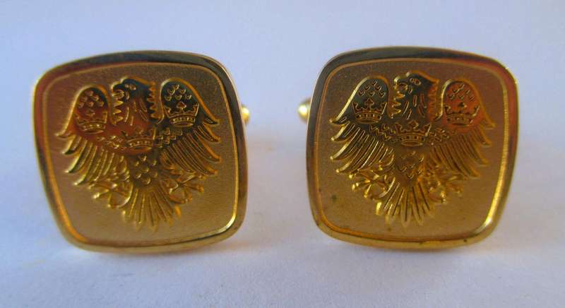 Vintage pair of gold plated Barclays Bank Cufflinks. Marked.