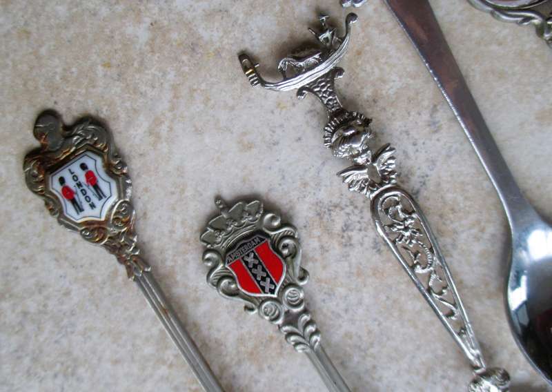Lot of 6 Vintage Travel Memoribilia Collectable Spoons.