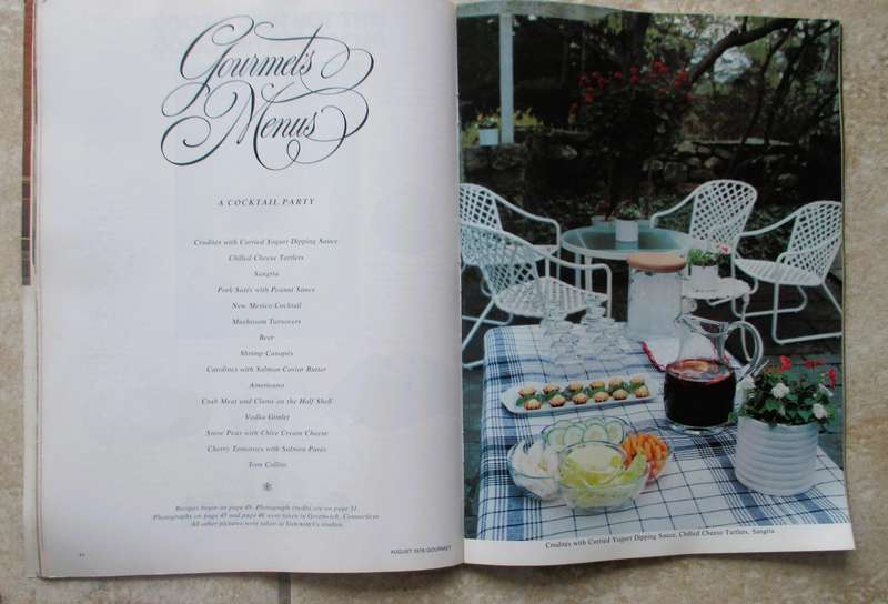 Vintage 1978 August, Gourmet Magazine of good Living. 92p