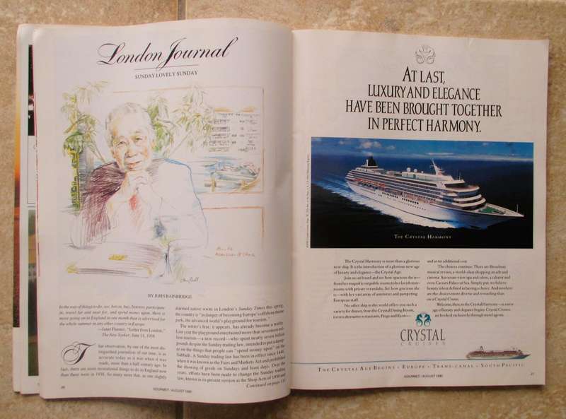 Vintage 1990 August, Gourmet Magazine of good Living. 136p